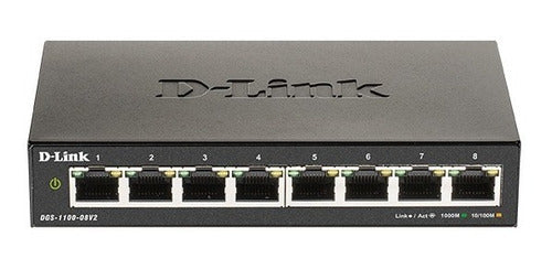 Dlink Switch 1100 8 Port Gigabit Smart Managed Dgs-1100-08v2 Cable - serie 1100