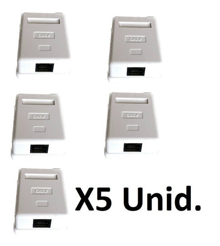Roseta Rj45 Cat6 / Incluye Modulo X5 Unidades - roseta simple