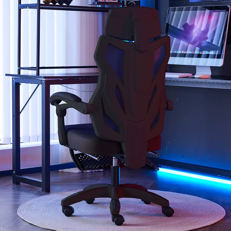 Silla Gamer Ergonómica Reclinable Reposapiés Soporte Lumbar