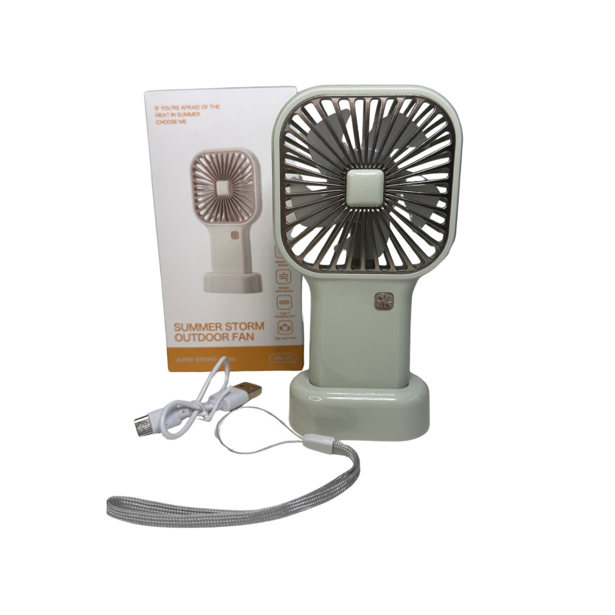 Ventilador Portátil Recargable de Mano y Escritorio USB MS-121