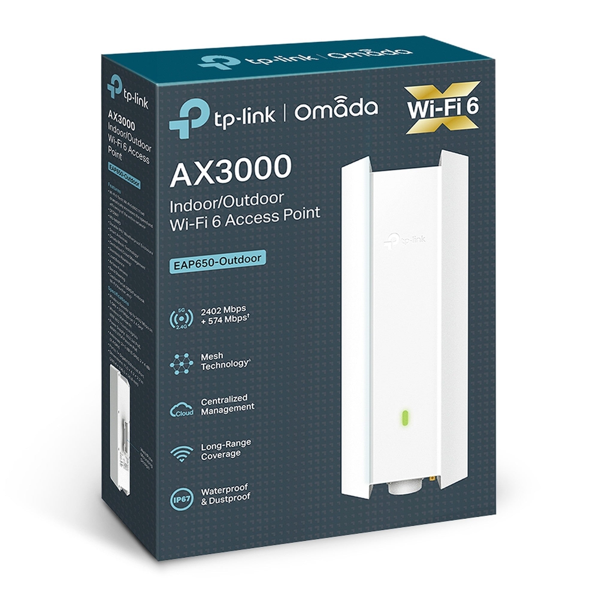 Access Point Exterior Wifi 6 Mesh Gigabit Omada EAP650 - Outd