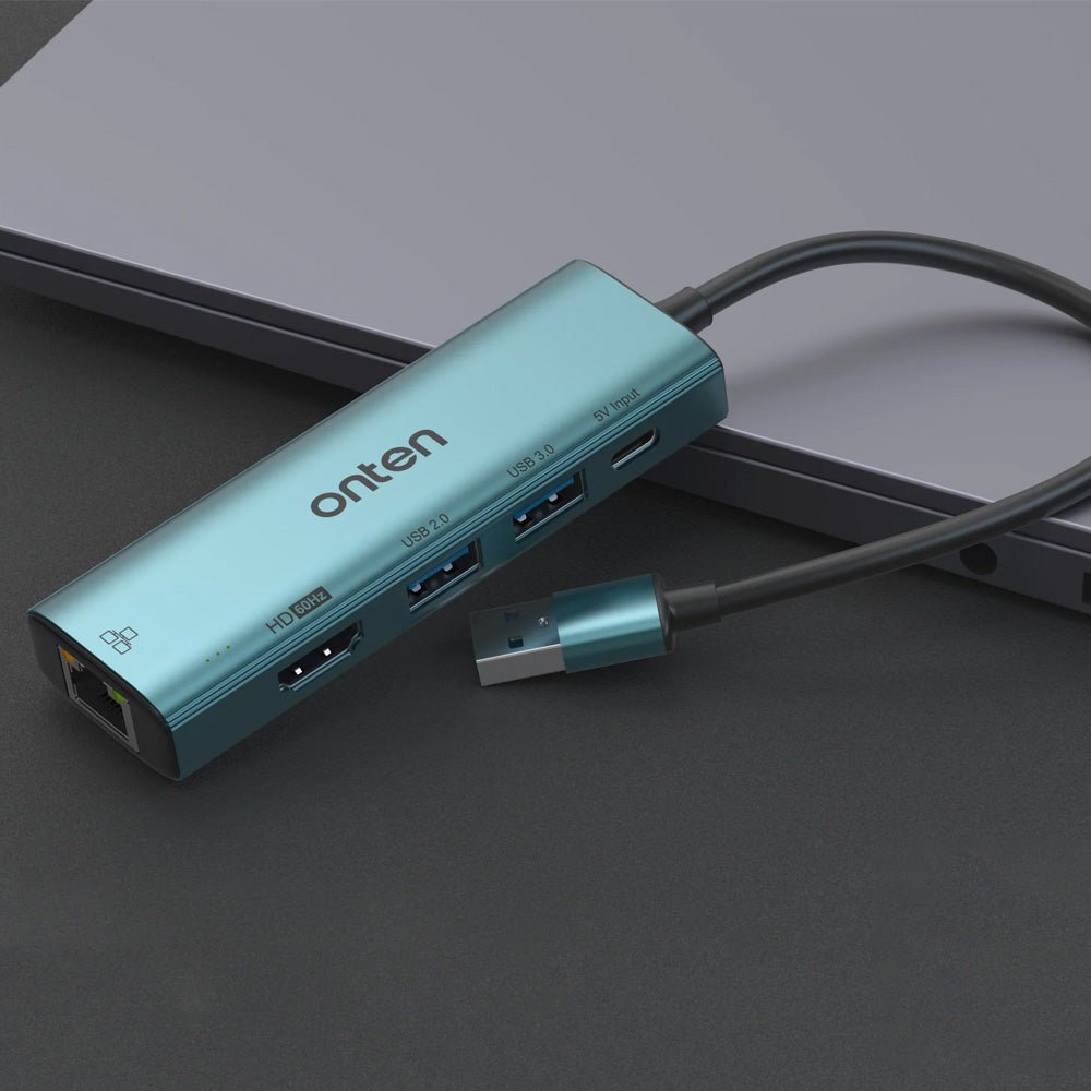 Adaptador USB-A y C 5 en 1 OTN-US125 Hub Lector SD
