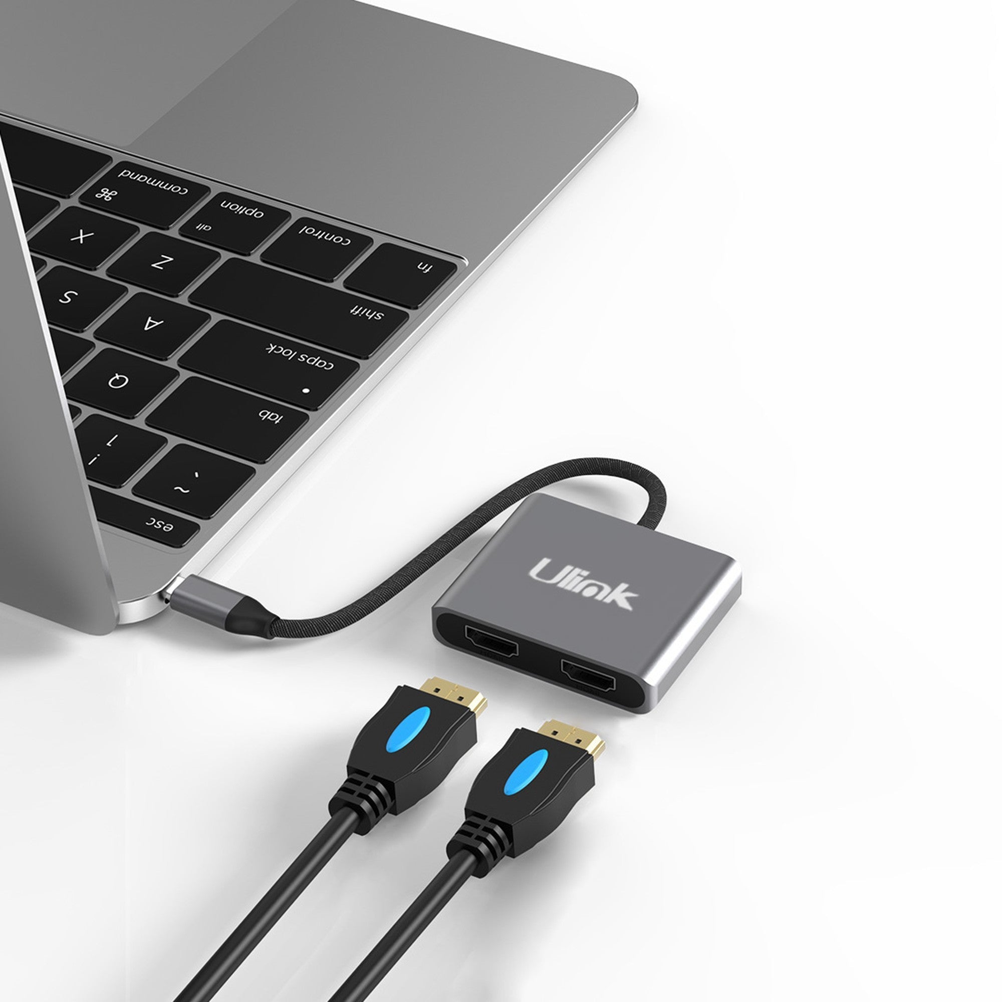 Adaptador USB C a 2 HDMI Material de Aluminio / Calidad