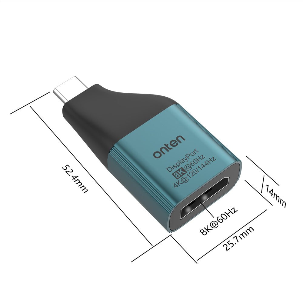 Adaptador USB - C a DisplayPort 8K 60Hz OTN - UC103 Aluminio