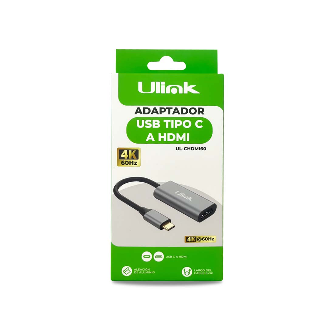 Adaptador USB C a HDMI 4K 60Hz MacBook PC UL-CHDMI60