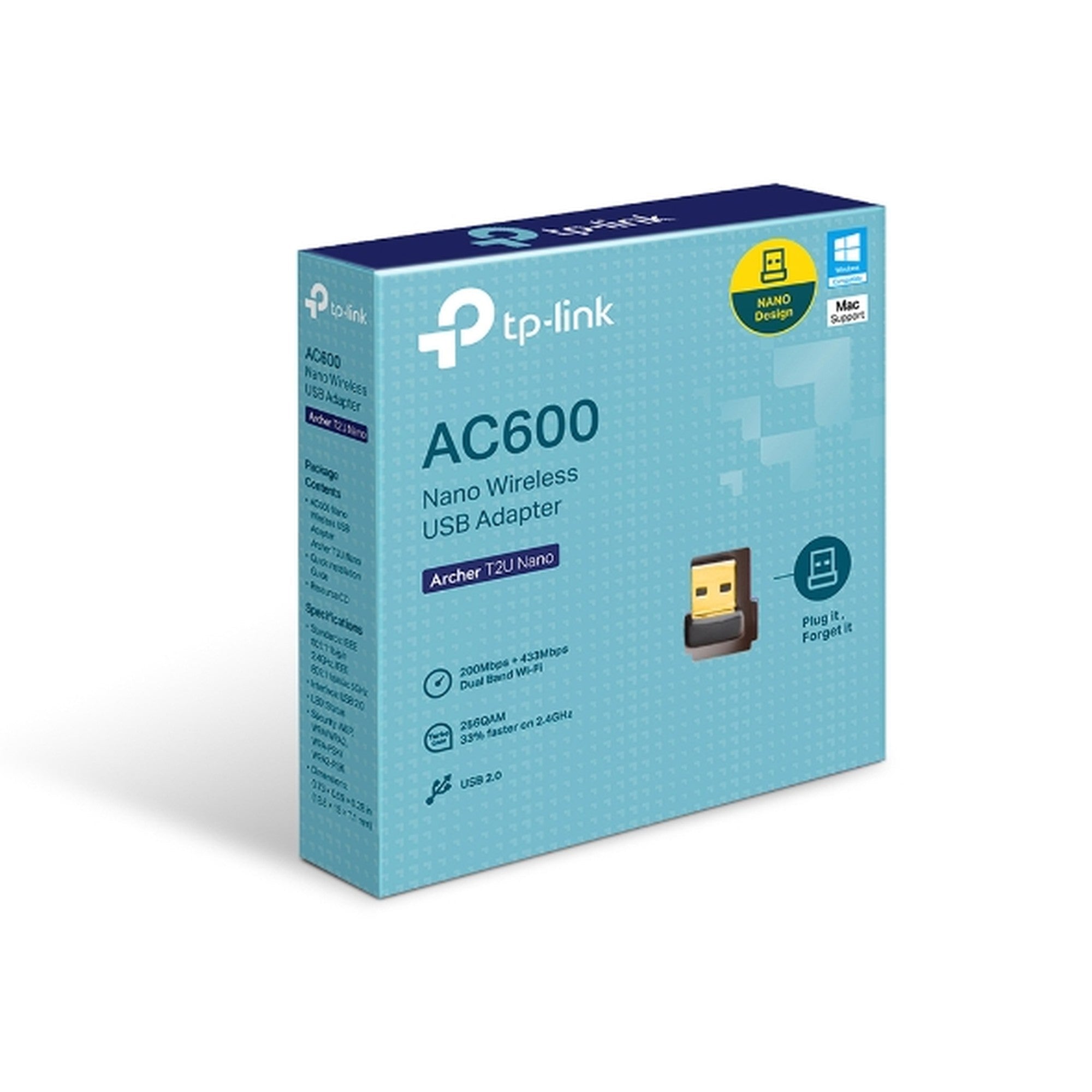 Adaptador USB Nano WiFi Dual Band AC600 Archer T2U