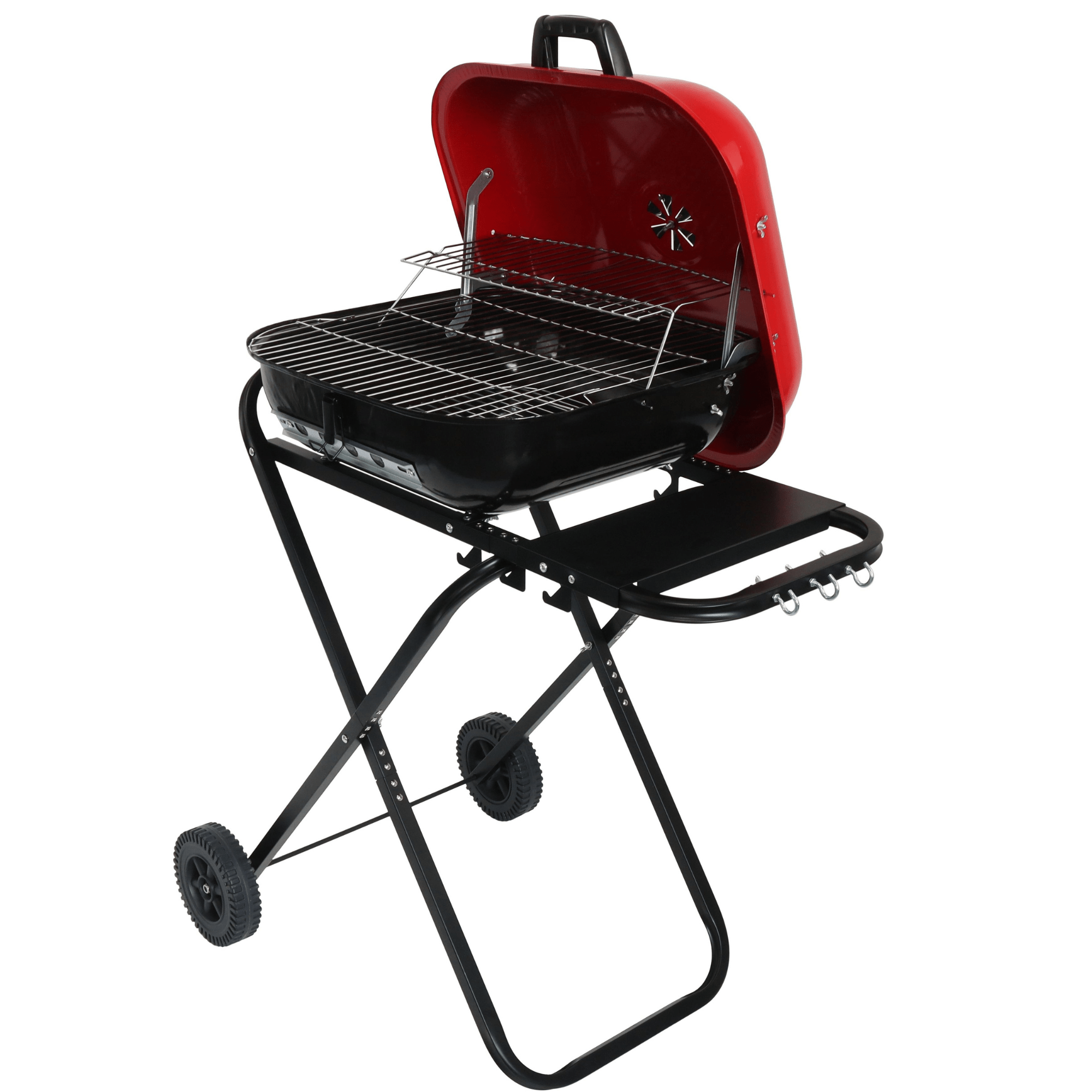 Asador Portátil con Ruedas 47cm Ideal Camping y Terrazas