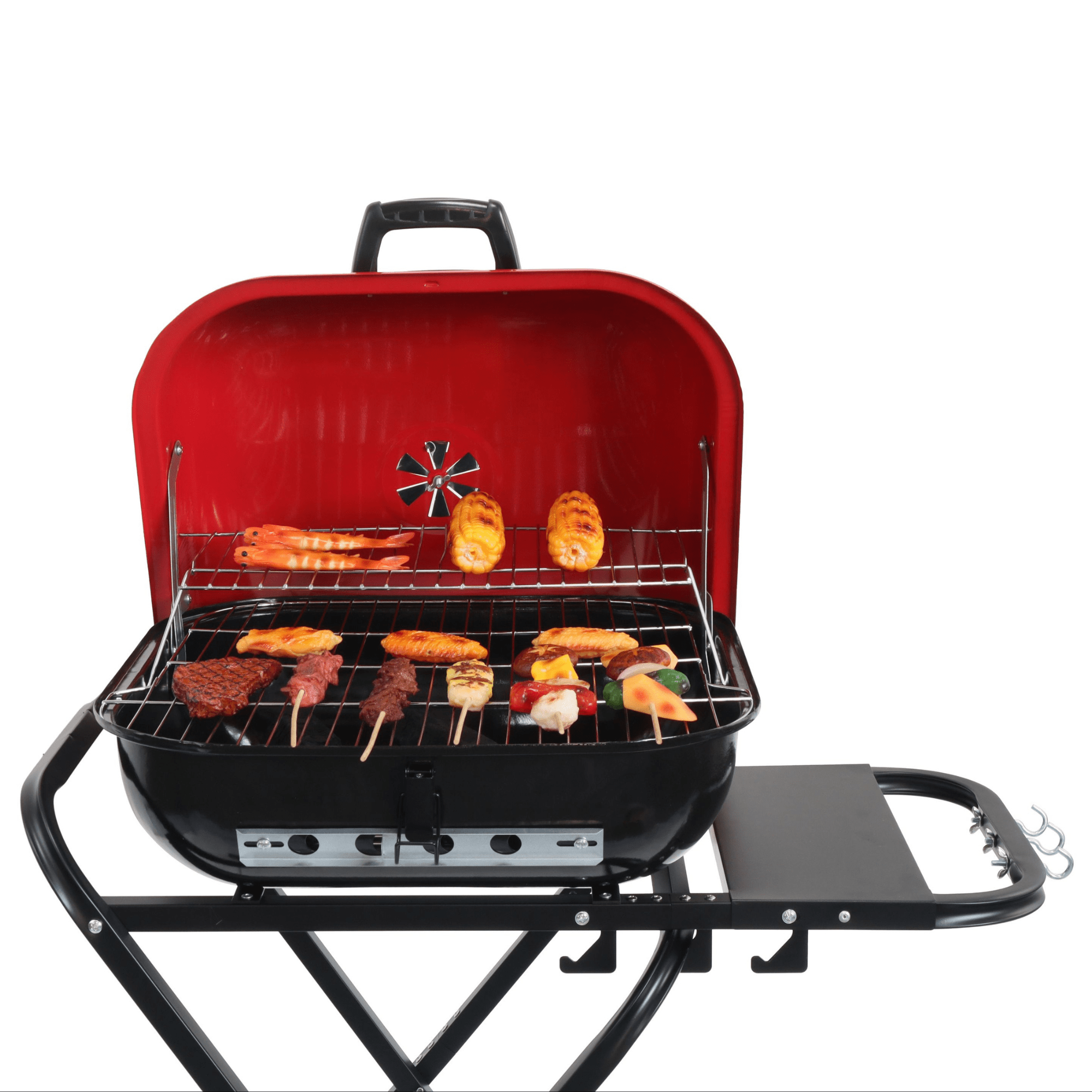 Asador Portátil con Ruedas 47cm Ideal Camping y Terrazas
