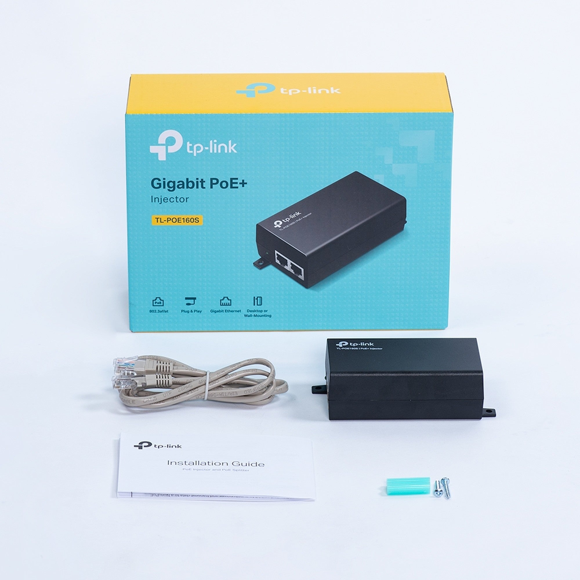 Adaptador Inyector PoE+ Gigabit TL-POE160S - puertos gigabit