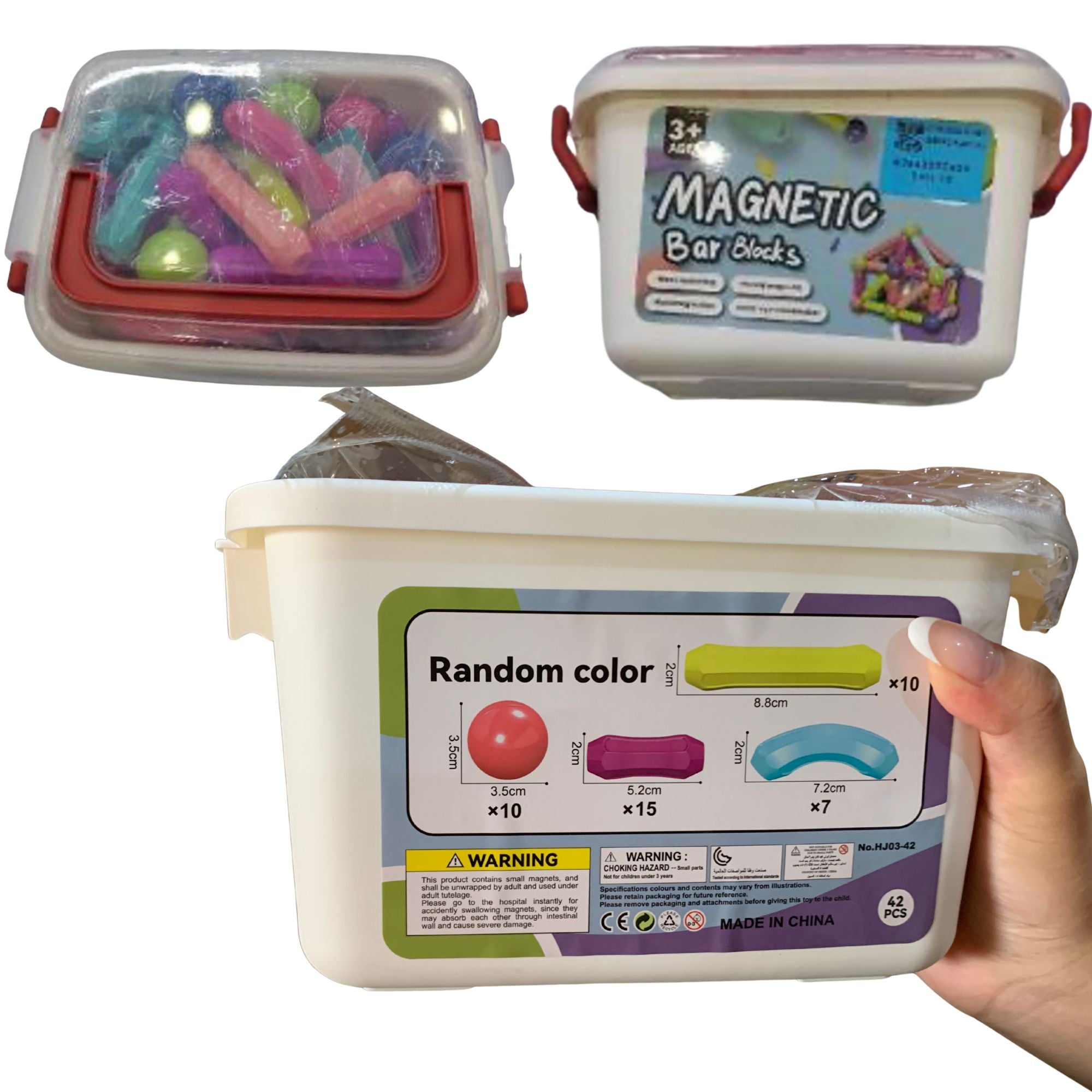 Bloques Magnéticos Construcción 42 Piezas con Caja