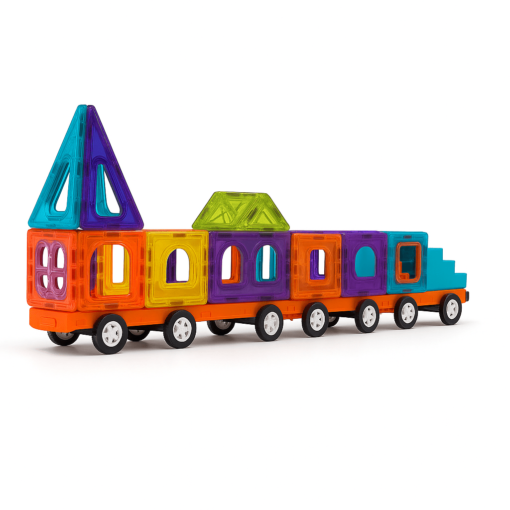 Bloques Magnéticos para Construir Tren DIY 71 Piezas