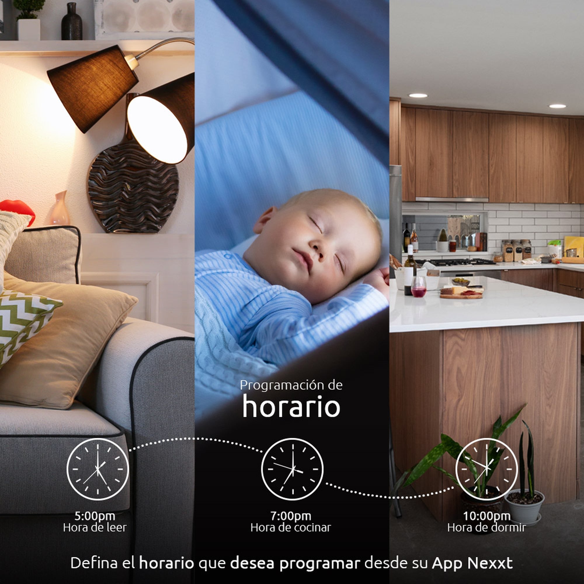 Ampolleta Bombilla Led Inteligente Wifi Nexxt GU10 Pack X3 N - nexxt smart