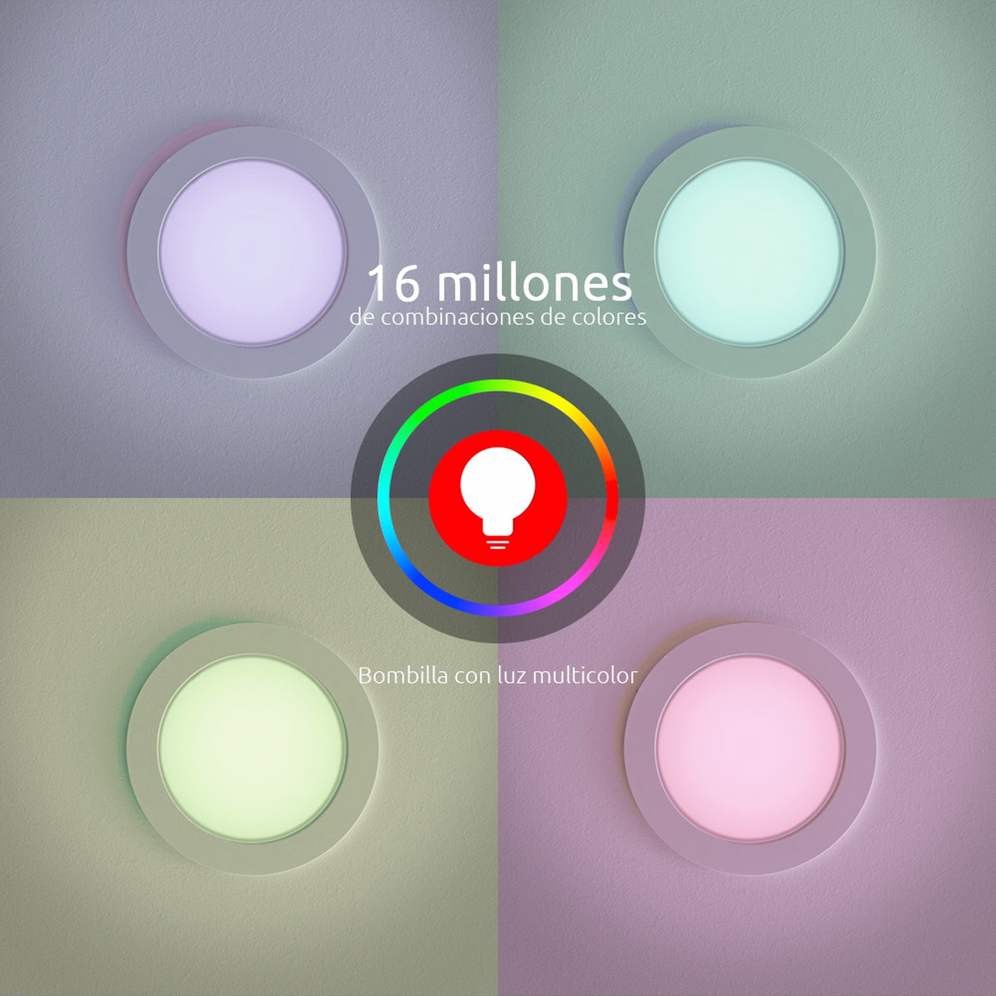 Ampolleta Bombilla Led RGB Inteligente Wifi Nexxt  GU10 NHB- - bombilla inteligente