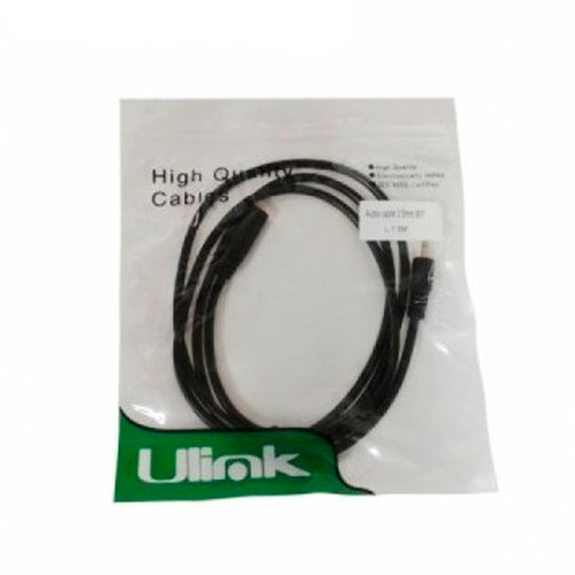 Cable de Audio Auxiliar 3.5mm Macho a Macho 50cm Alta Calidad