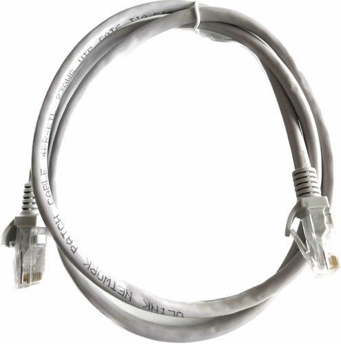 Cable de Red Cat6 1m Gris Patch Cord Certificado Fluke