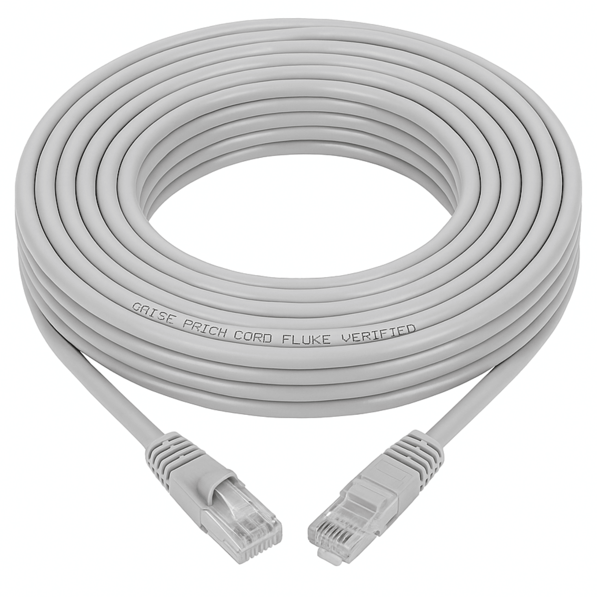 Cable de Red Patch Cord Cat5e 30m Gris Certificado Fluke