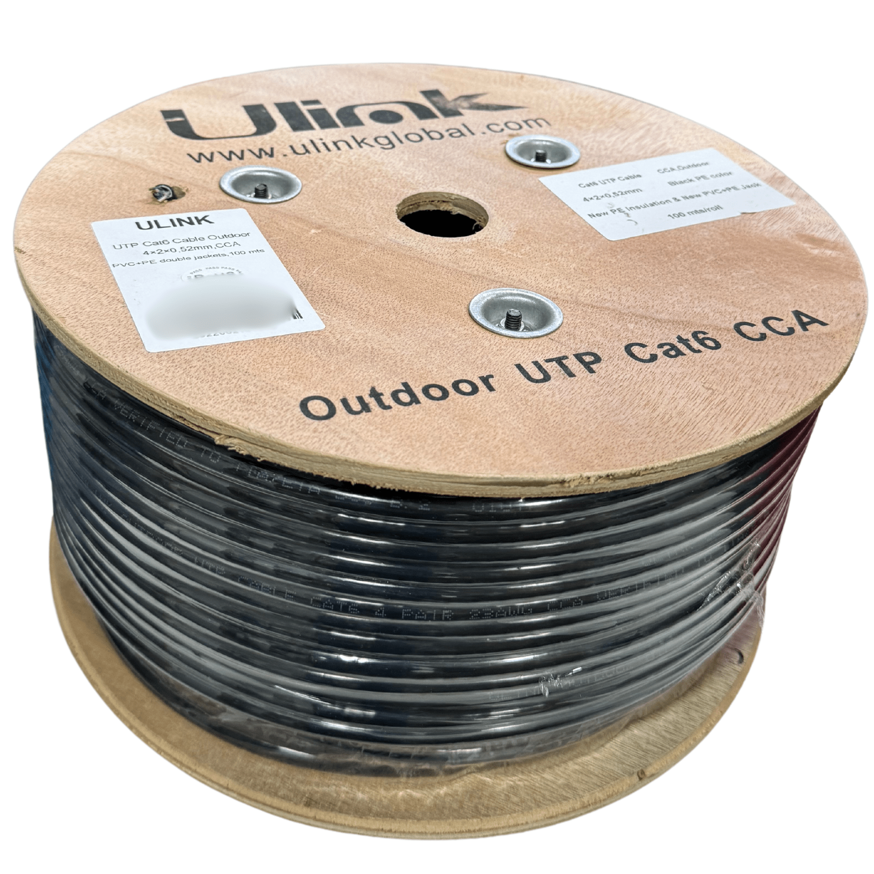 Cable De Red Utp Exterior Cat6 Bobina 100Mts