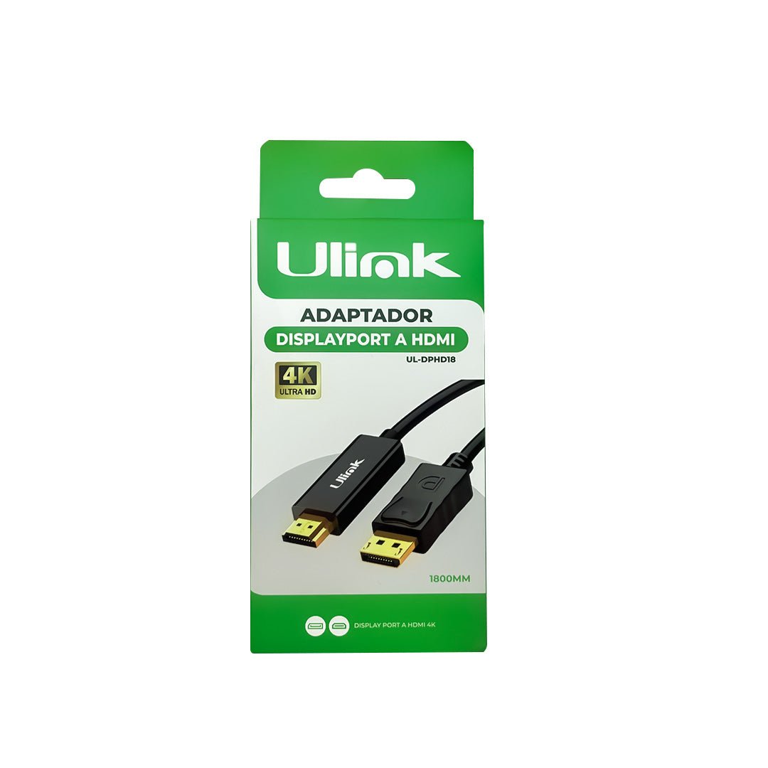 Cable DisplayPort a HDMI 4K 1,8m UL - DPHD18