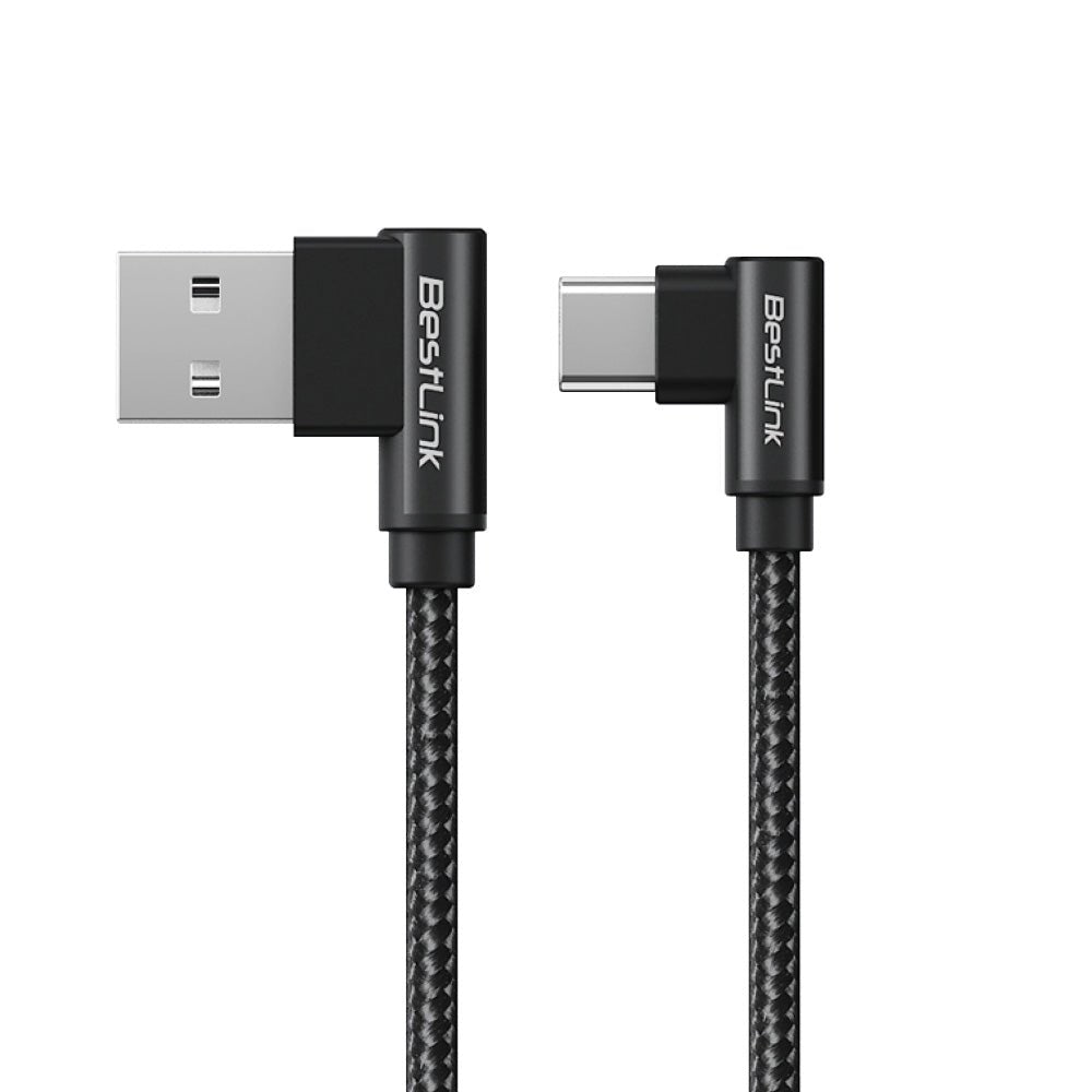 Cable USB-A a USB-C 3.0A Trenzado en L BL-CHCBG55 Rapido