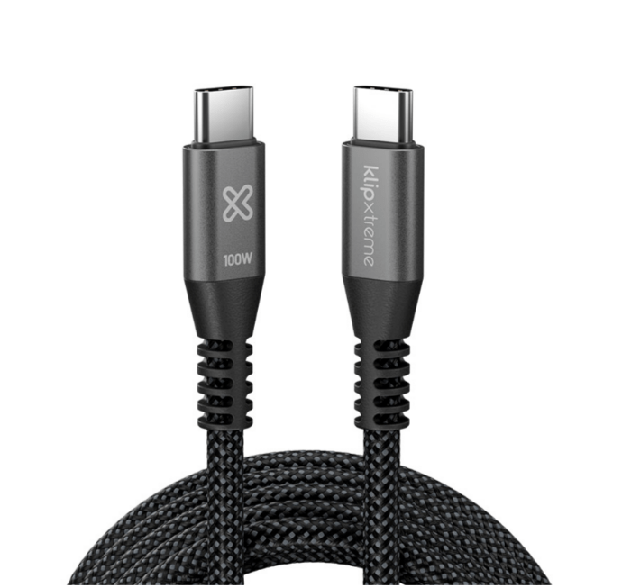 Cable USB - C a USB - C Klip Xtreme PowerGo 550 100W 180c m trenzado