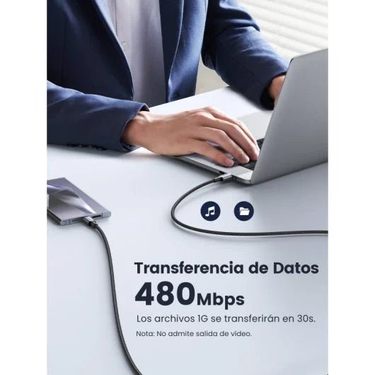 Cable USB - C a USB - C Ugreen 100W 5A Power Delivery 1m