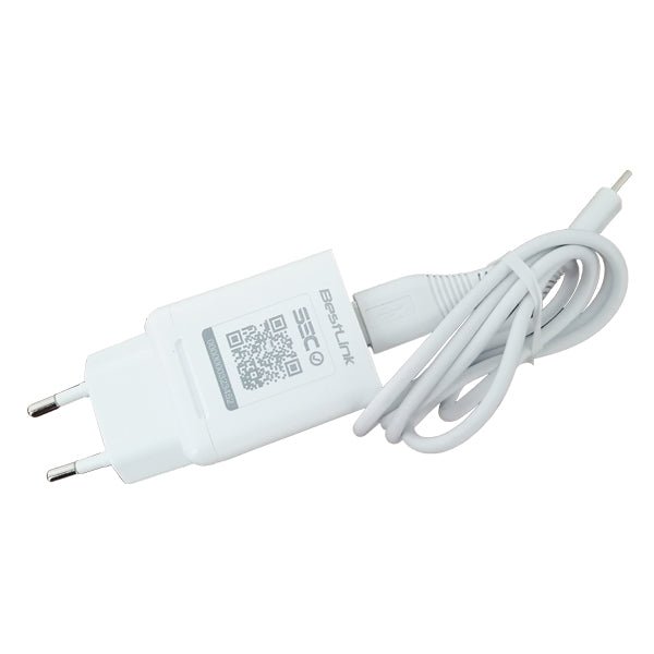 Cargador de Pared Doble USB 2.1 Amp BestLink con Cable Tipo CBestlinkItems Digital Spa – Tecnología, Hogar y Fitness en un solo lugar