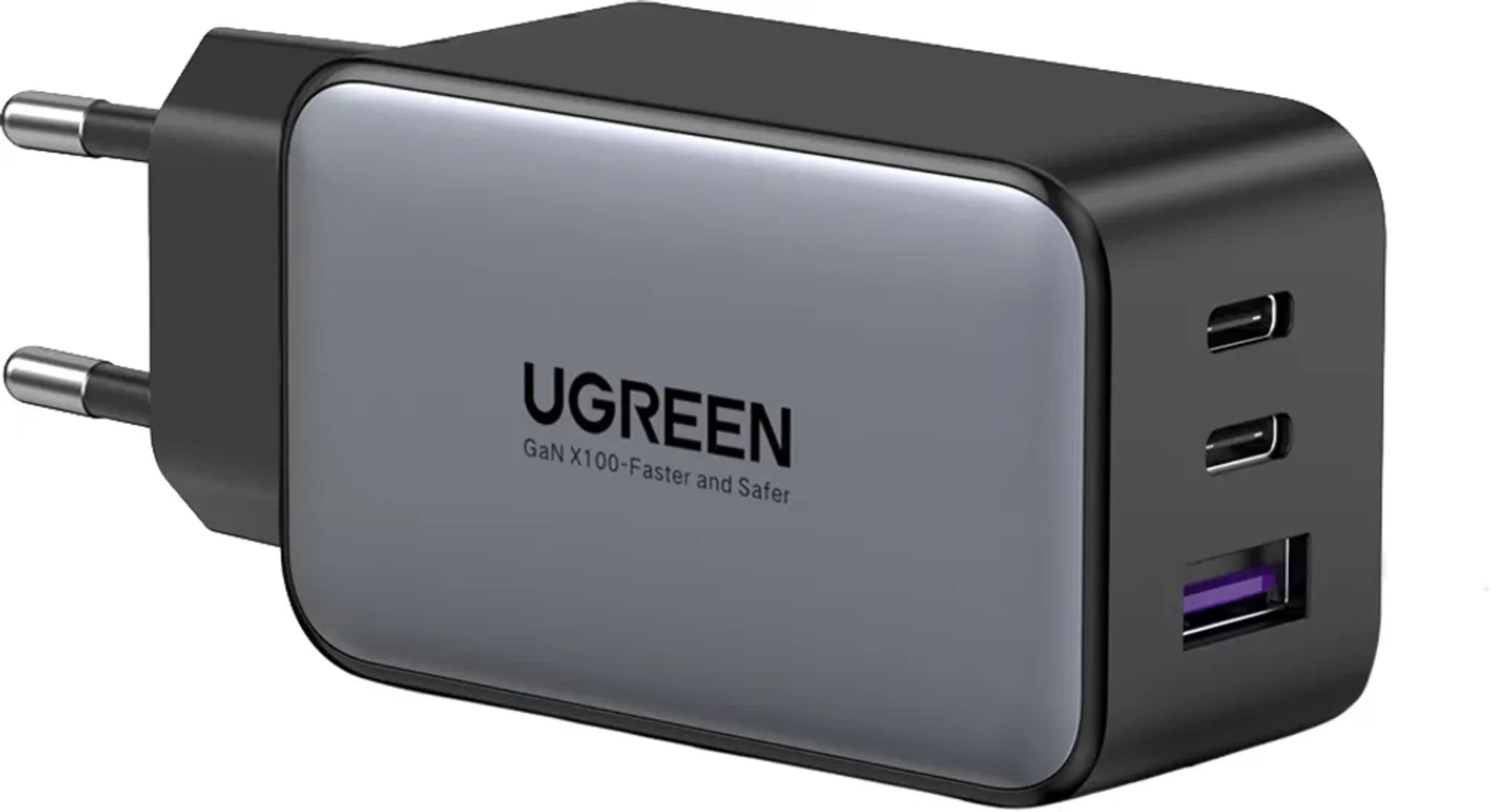 Cargador GaN 65W Ugreen Nexode 3 Puertos USB-C Rápido