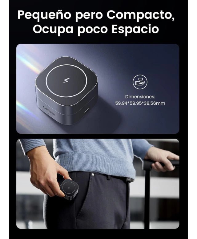 Cargador Magnético Plegable UGREEN W526 15W MagSafe