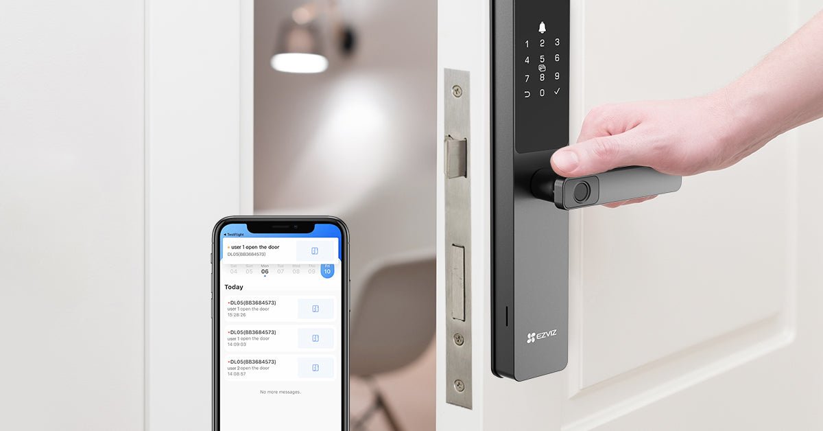 Cerradura Inteligente EZVIZ DL05 Huella WiFi Pin y Teclado Táctil