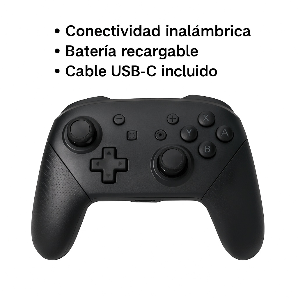 Control Pro Inalámbrico Compatible con Switch Gamer Negro