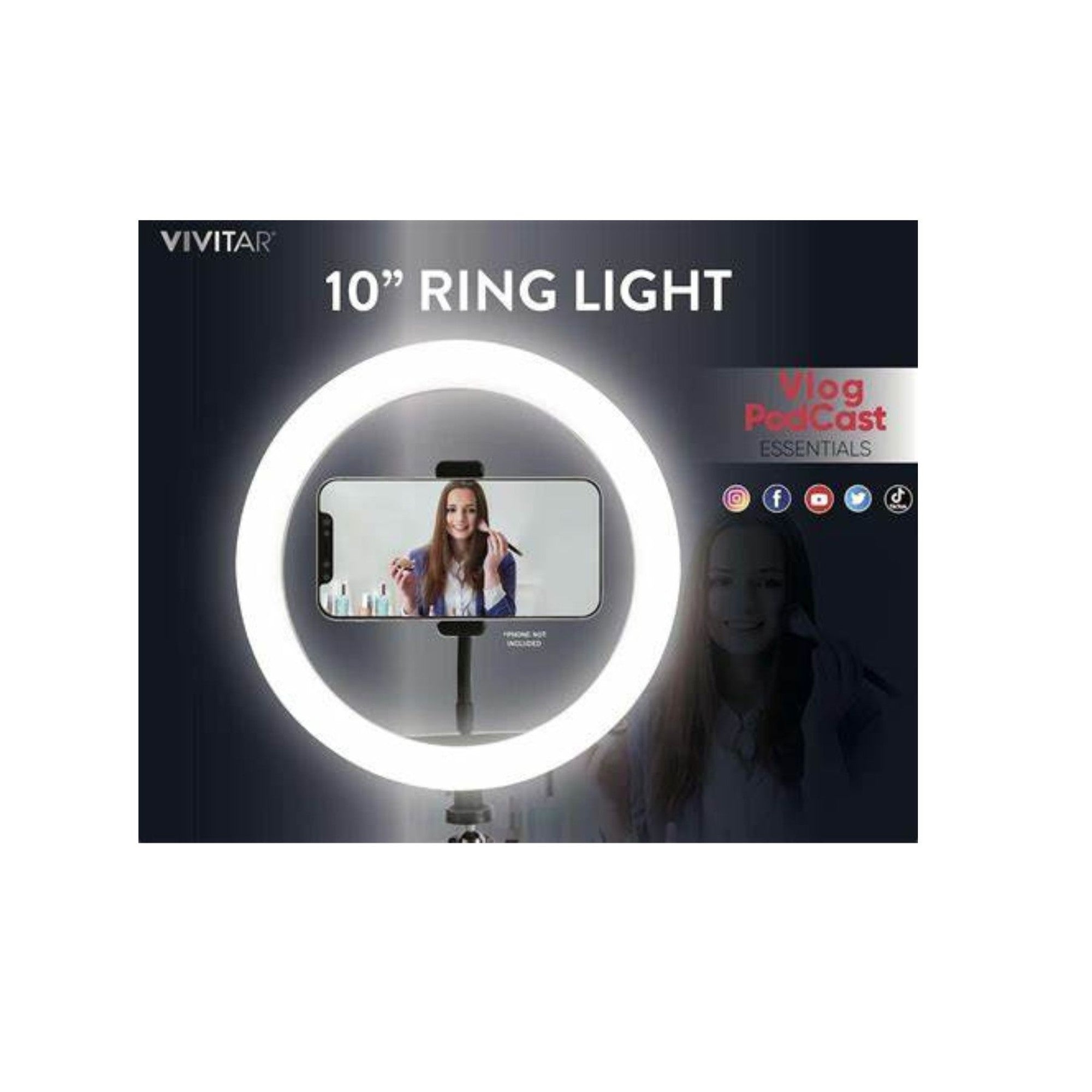 Aro De Luz Vivitar 10" Con Tripode Para Mesas - vivitar trípode