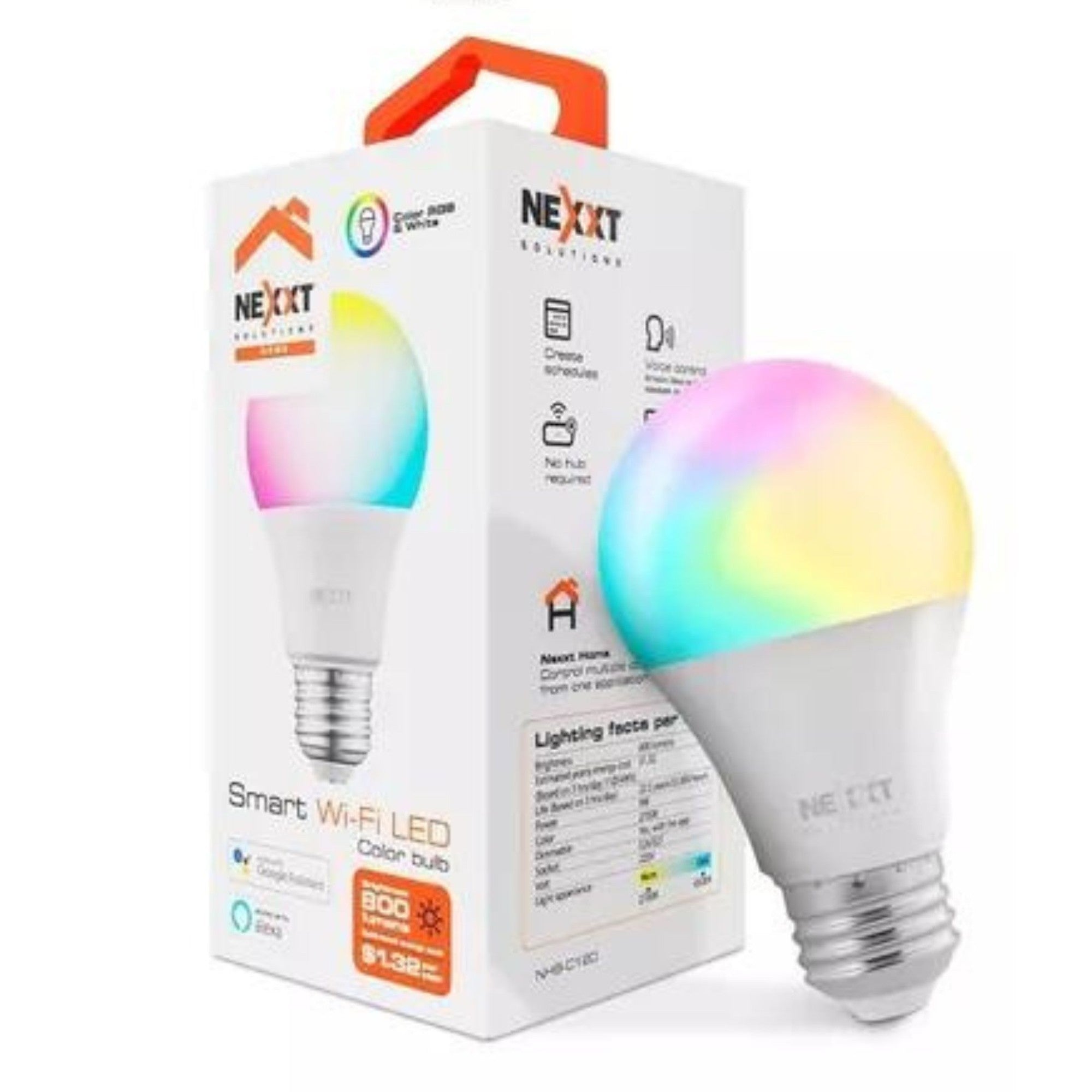Ampolleta Bombilla Led Inteligente Wifi Nexxt  Nhb-c120 Rgb - bombilla inteligente