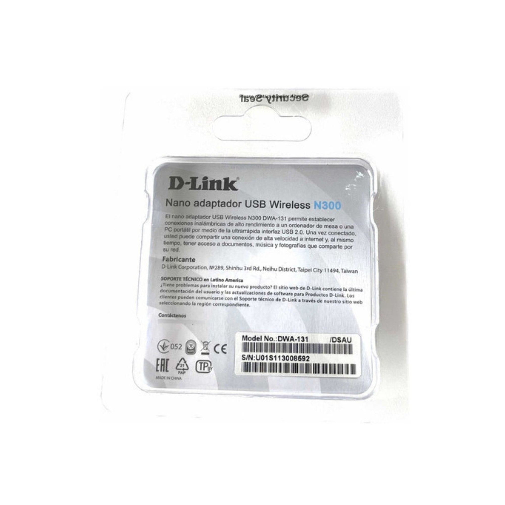 Adaptador Usb Wifi Nano D-link Dwa-131 N300 - especificación wlan