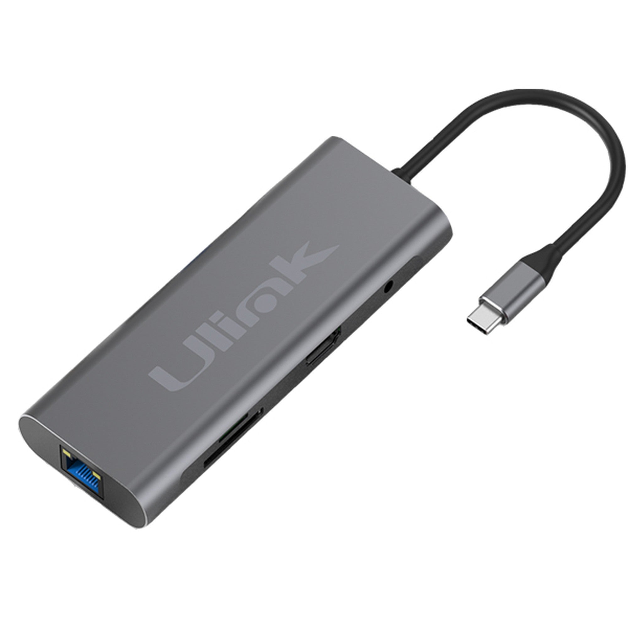 Adaptador USB C Multipuerto 9 en 1 USB HDMI Red Memoria y Au - adaptador multipuerto