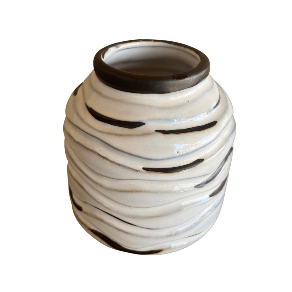 Florero, Jarron de Ceramica ondas - Ítems Digital Spa