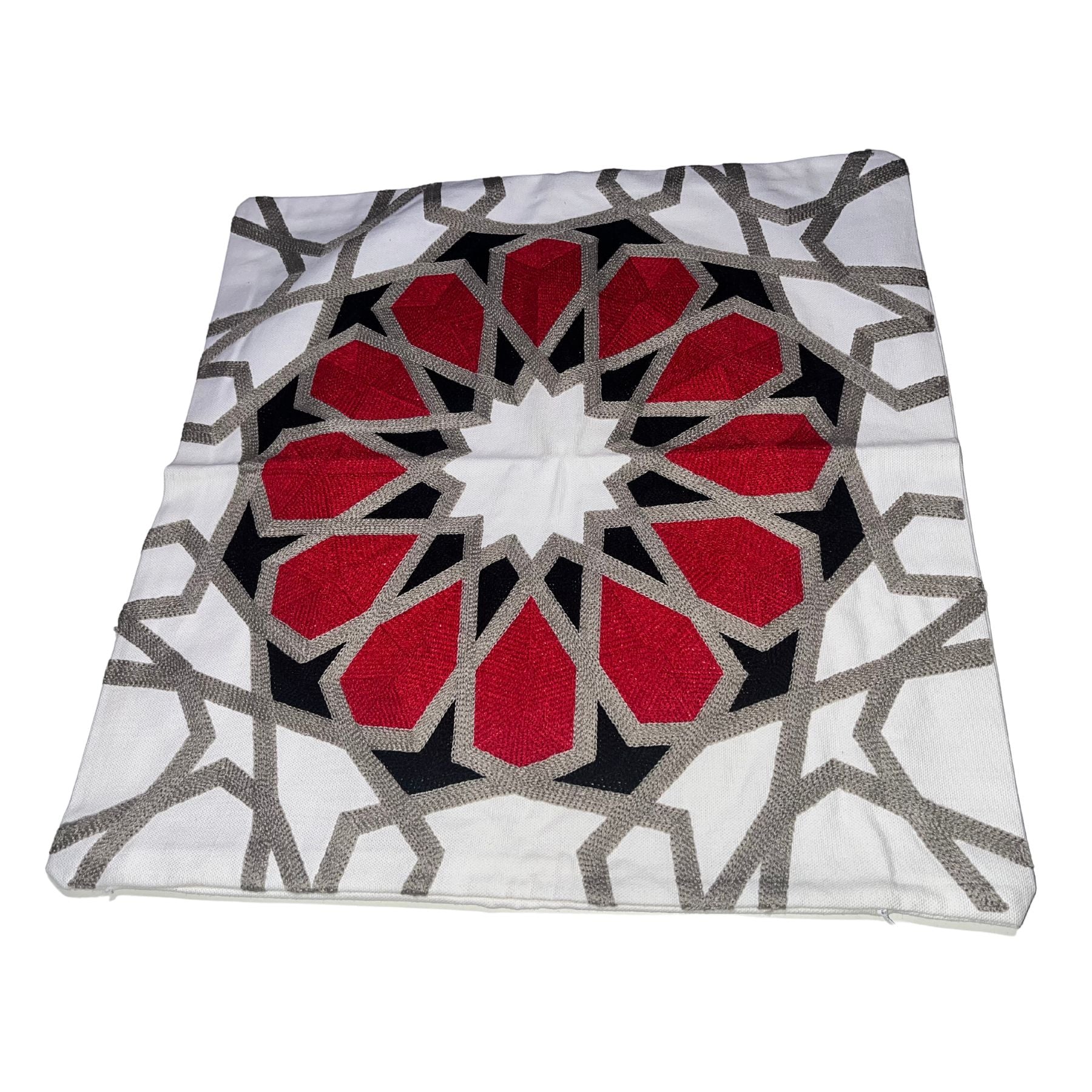 Funda de Cojín Diseño Tejido Rojo 45X45cm - Ítems Digital Spa