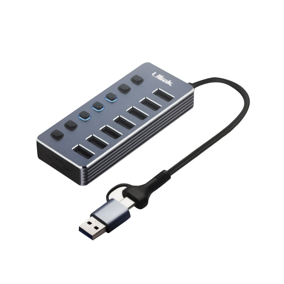 Hub USB 7 puertos USB - C/A sin fuente UL - HUBCA7ULINKItems Digital Spa – Tecnología, Hogar y Fitness en un solo lugar