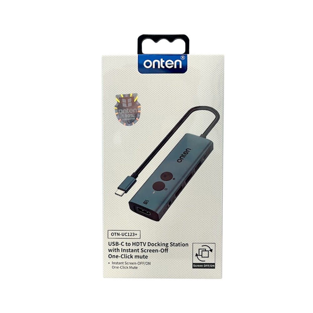 Hub USB C 6 en 1 con Botón de Monitor OTN - UC123+