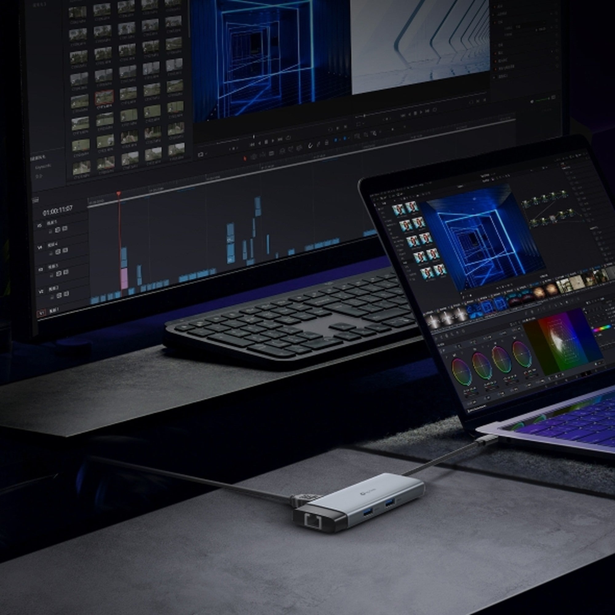 Hub USB - C 6 en 1 UH6120C con HDMI, RJ45 y USB 3.0