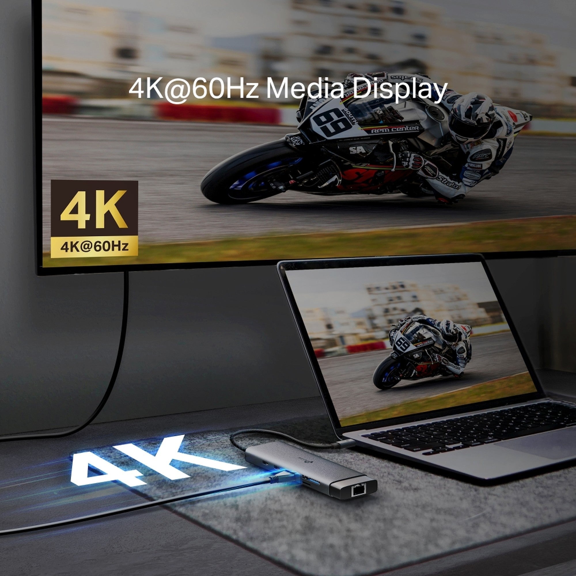 Hub USB - C 9 en 1 UH9120C con HDMI, RJ45 y USB 3.0