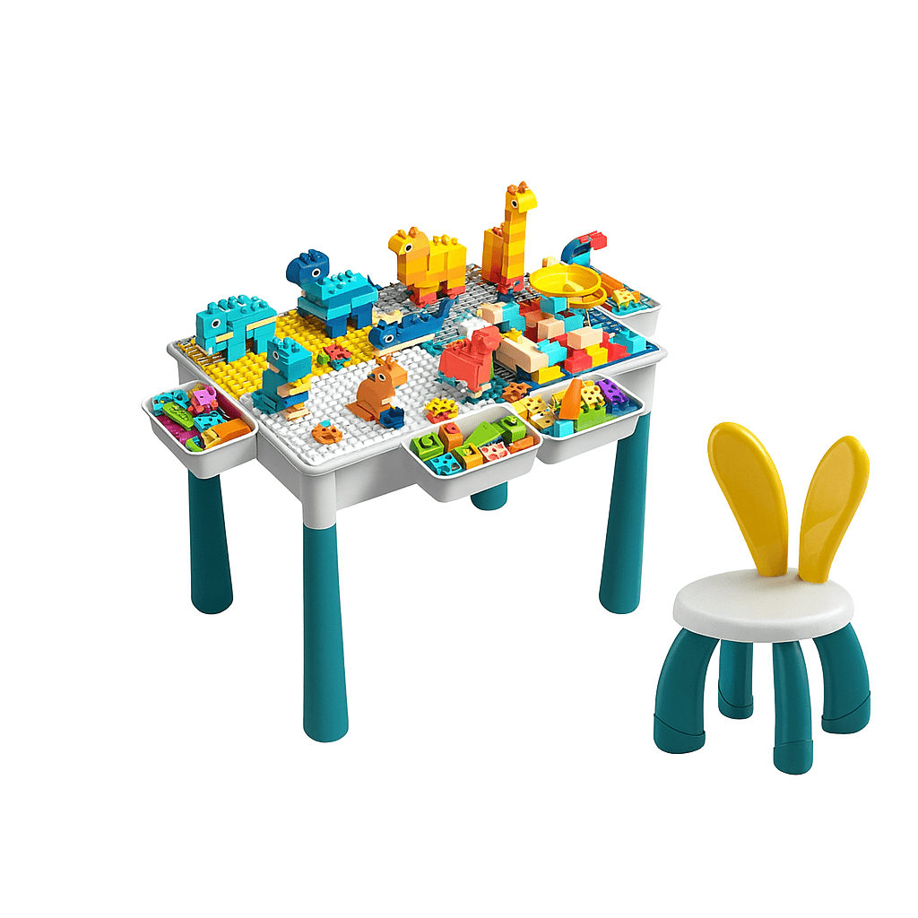 Mesa de Bloques de Construcción Infantil 200 Pzs MC814