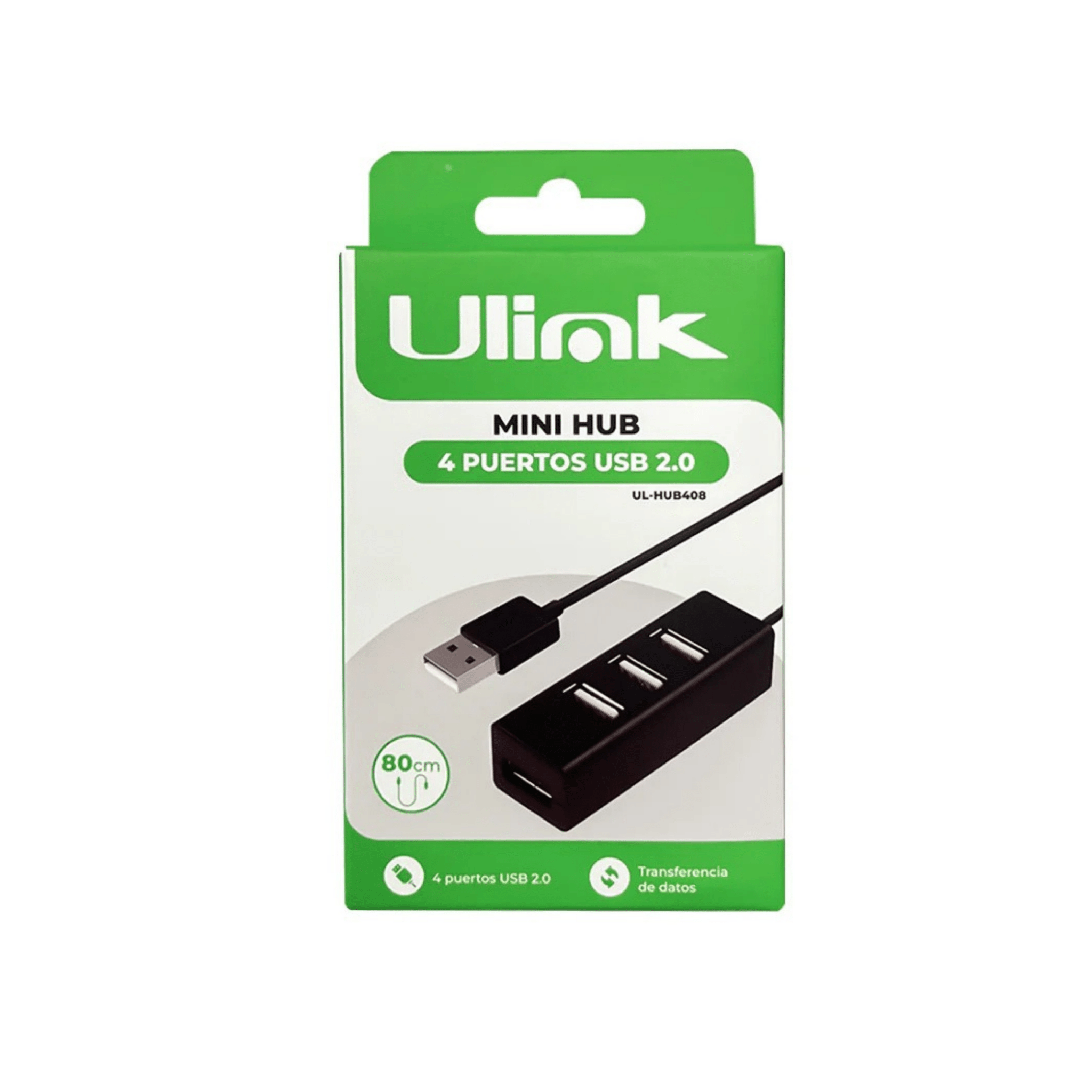 Mini Hub USB 2.0 Ulink UL - HUB408 4 Puertos Portátil