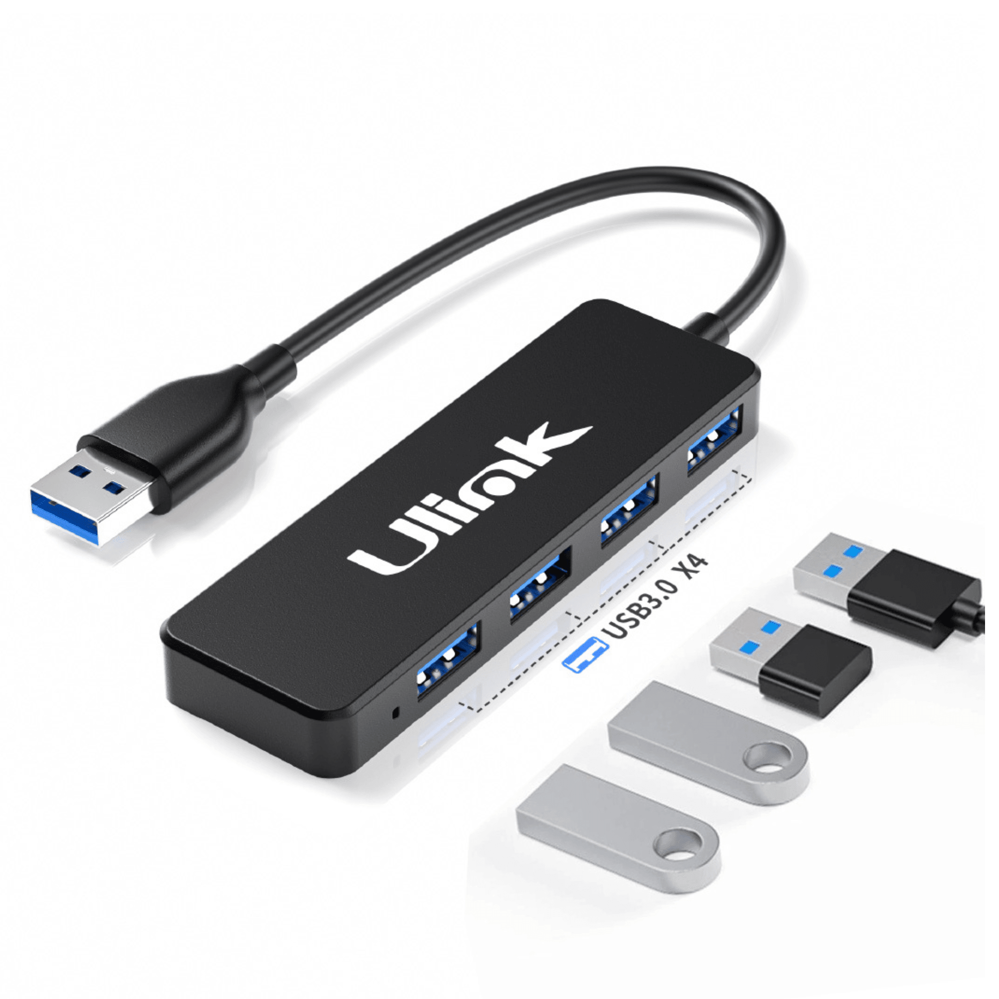 Mini Hub USB 3.0 4 Puertos Ulink UL - HUB300 Alta Velocidad