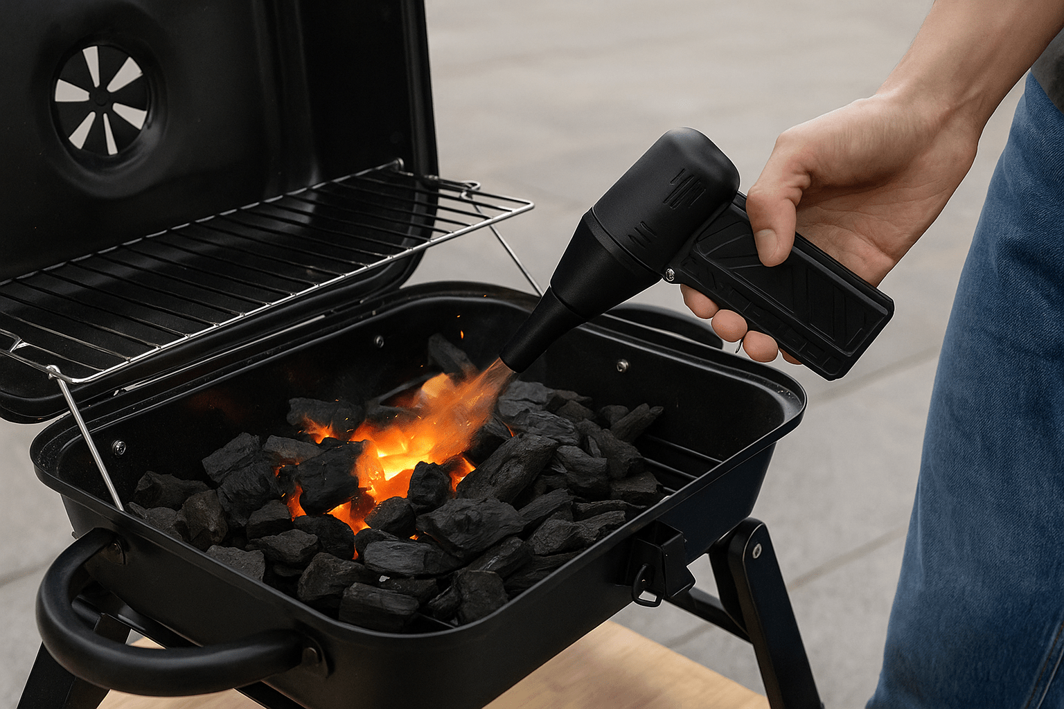 Mini Soplador de Aire Portátil Recargable con Linterna