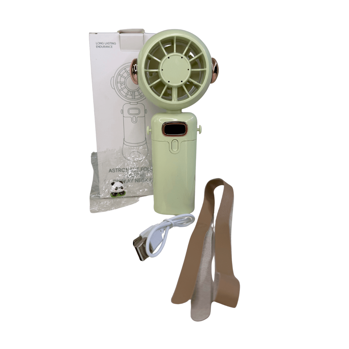 Mini Ventilador Portatil con Display y Soporte para escritorio