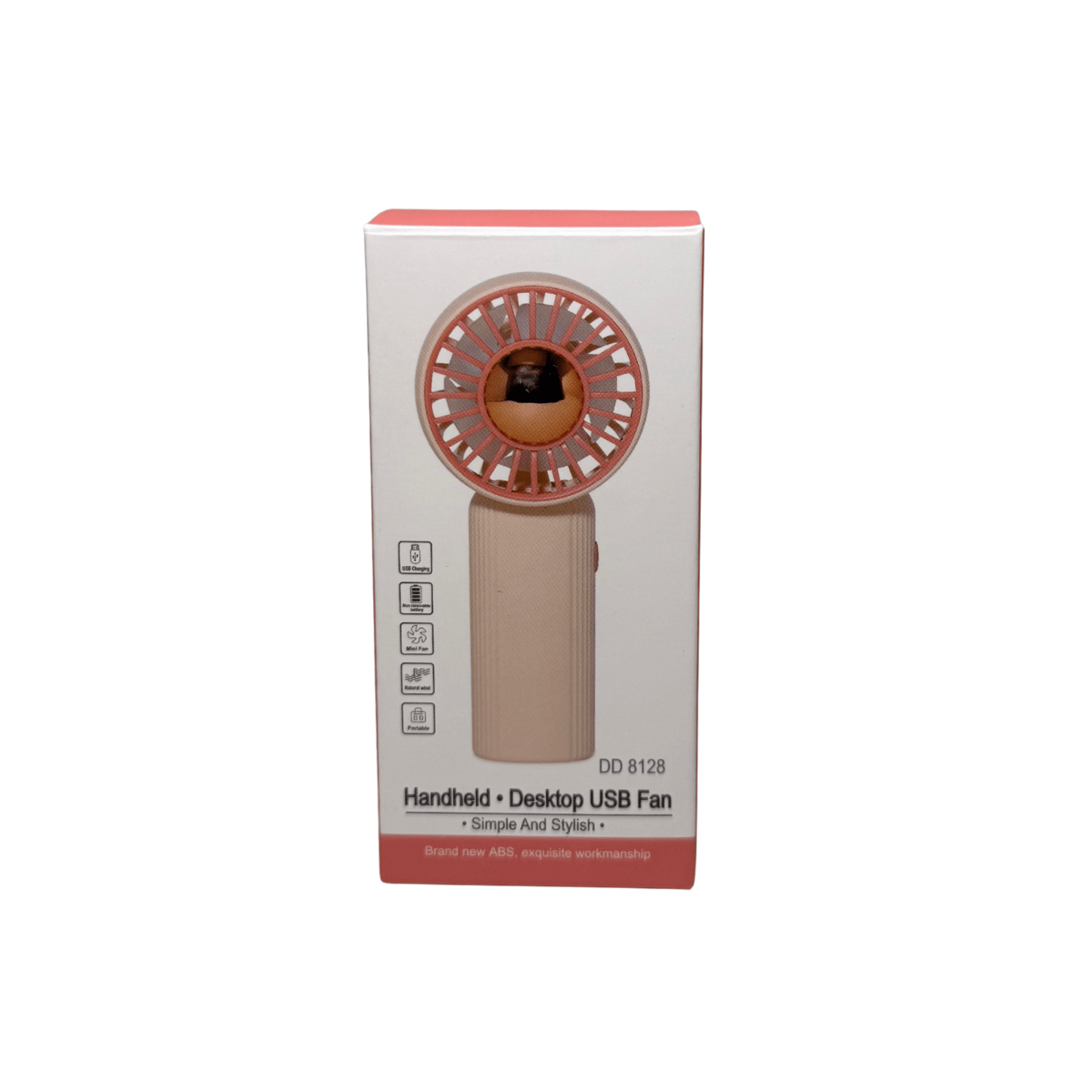 Mini Ventilador USB de Mano y Escritorio DD8128 3 Velocidades Recargable