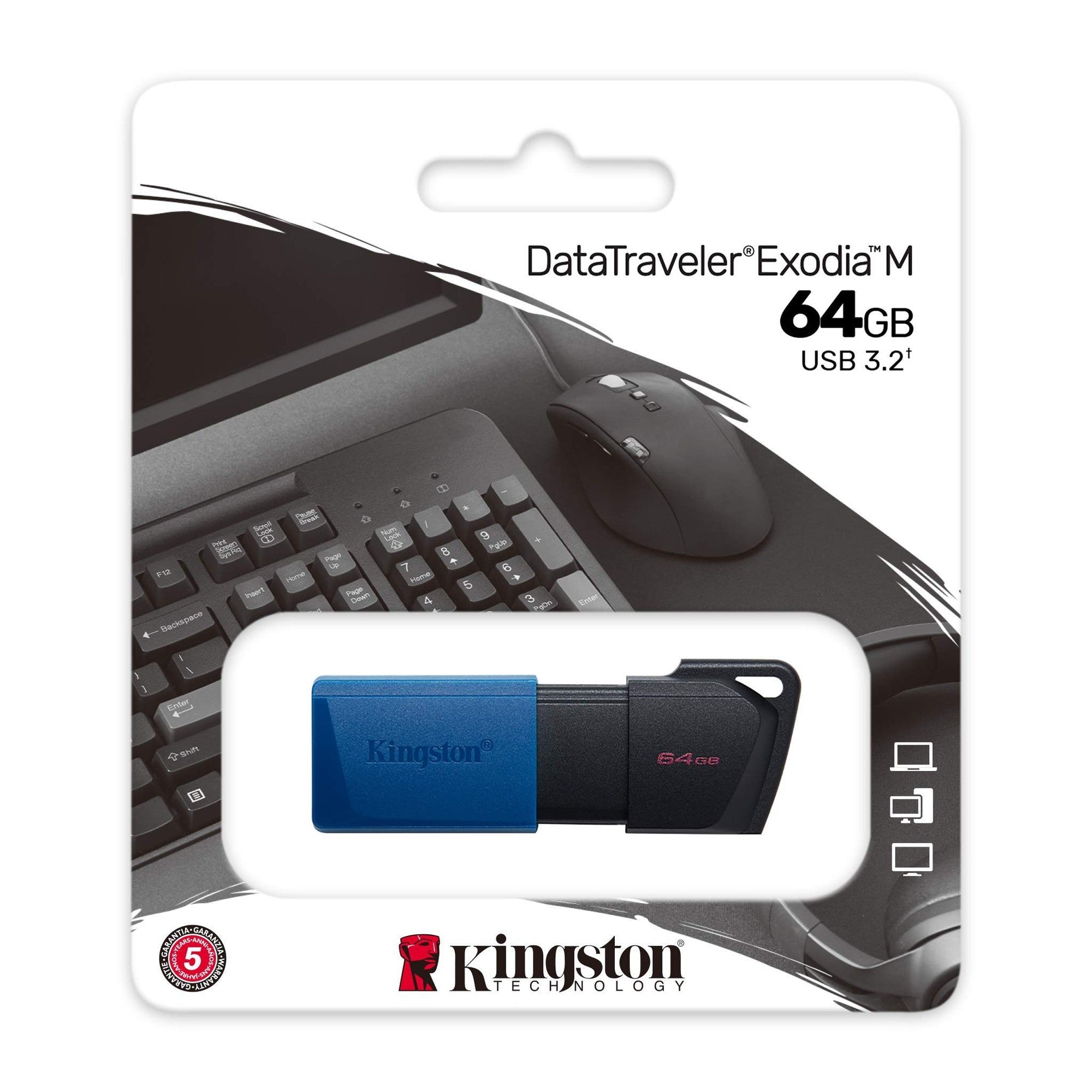 Pendrive 64GB Kingston USB 3.2 DataTraveler Exodia M DTXM/64KingstonItems Digital Spa – Tecnología, Hogar y Fitness en un solo lugar