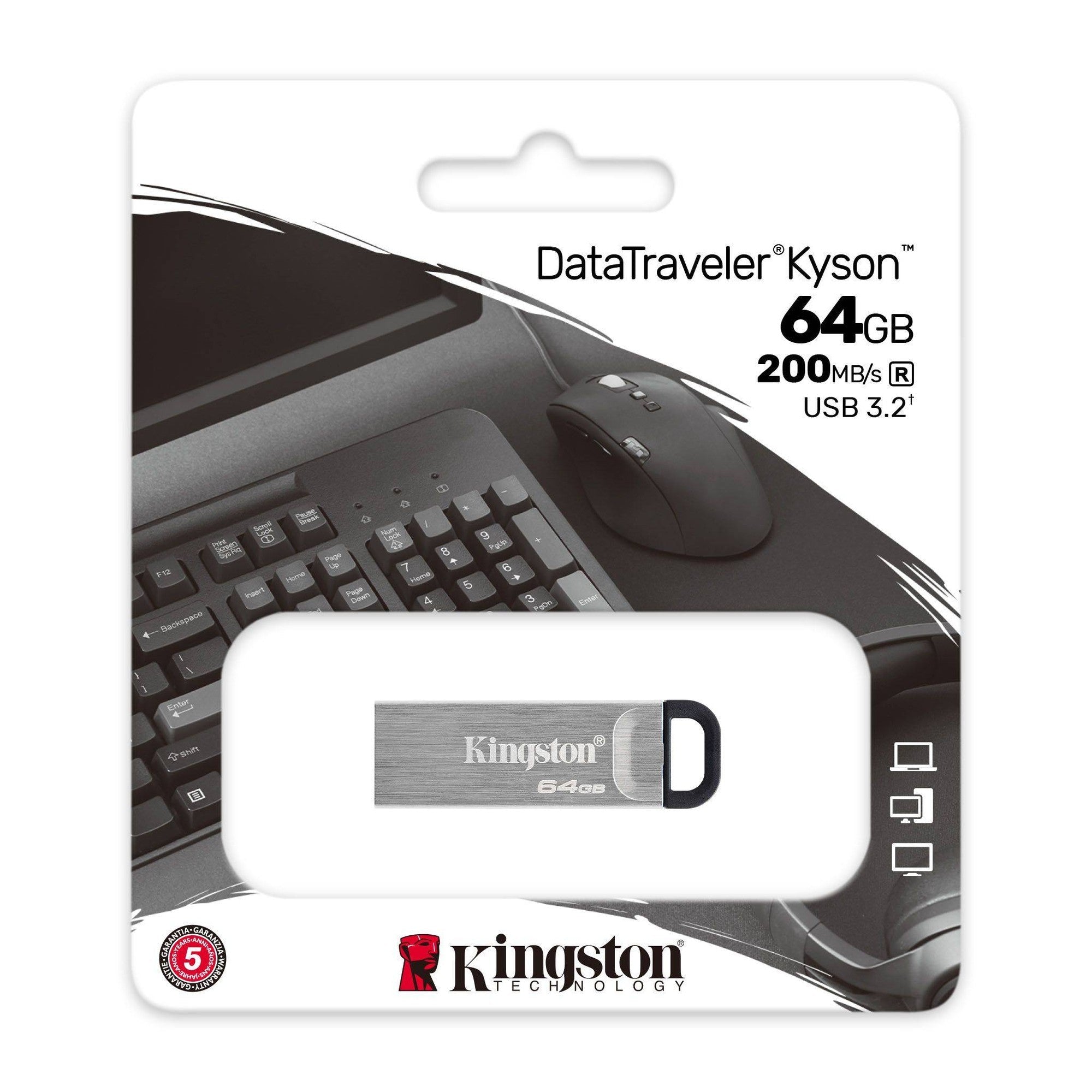 Pendrive 64GB USB 3.2 Gen 1 DataTraveler Kyson DTKN/64GBKingstonItems Digital Spa – Tecnología, Hogar y Fitness en un solo lugar