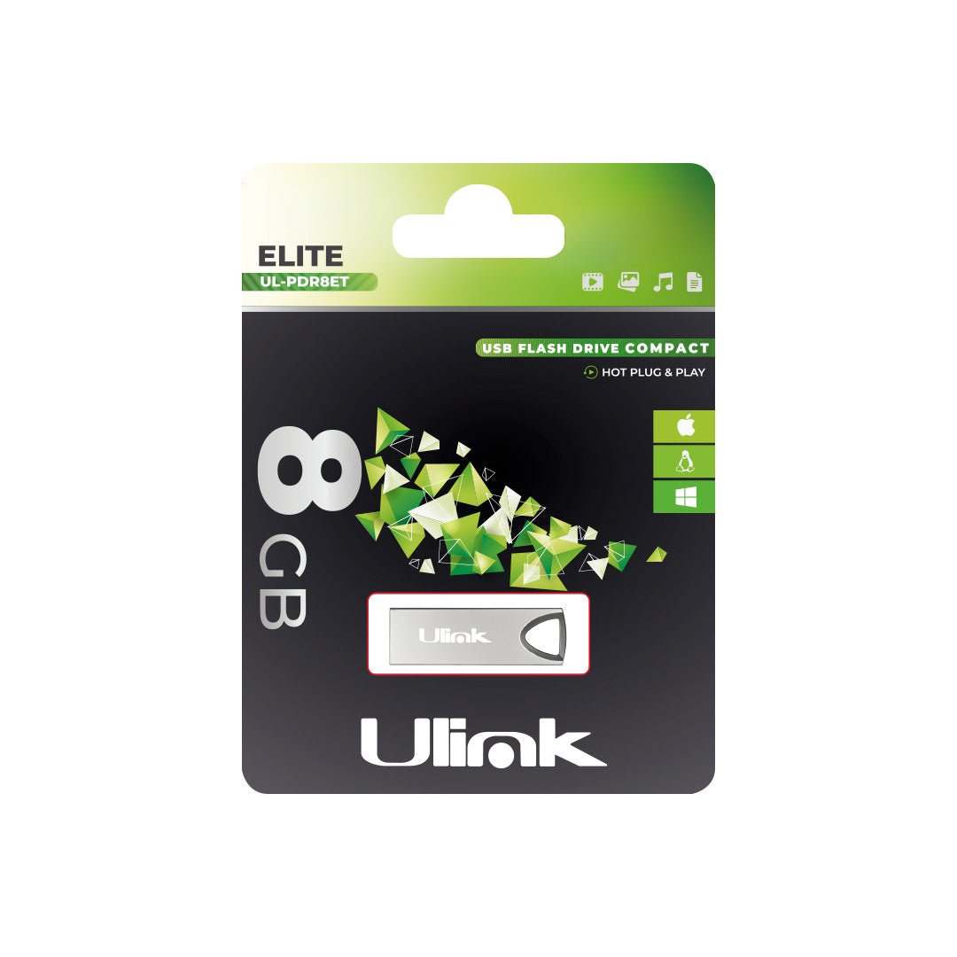 Pendrive 8 GB Silver Elite UL-PDR8ET Metalico USB