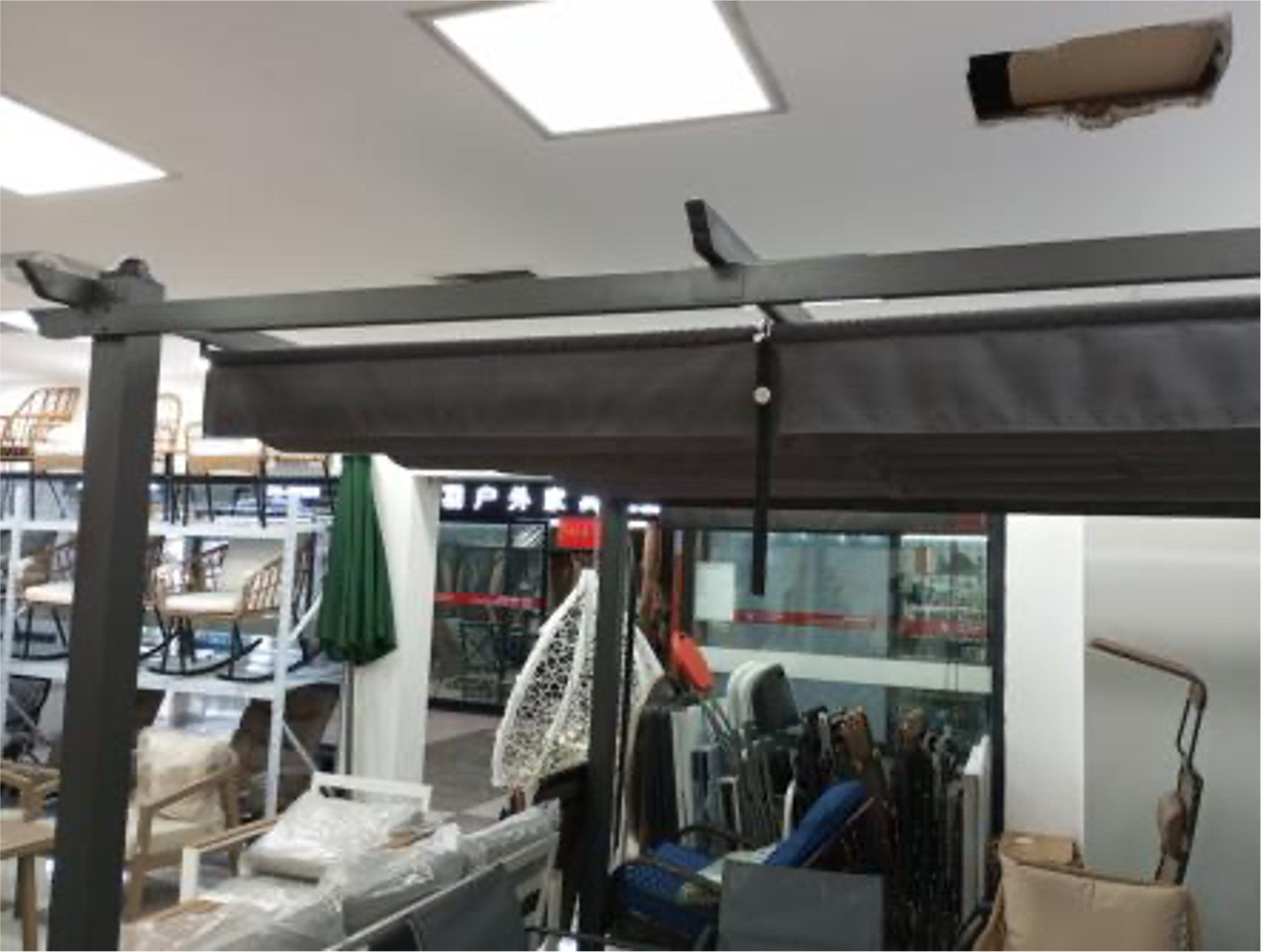 Pérgola de Aluminio 3x3m con Techo Retráctil Marrón
